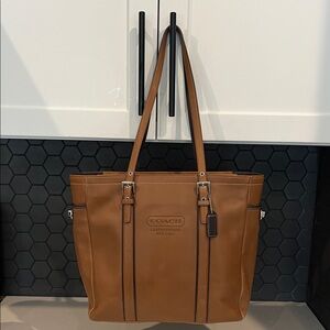 Coach Tan Leather Tote Bag